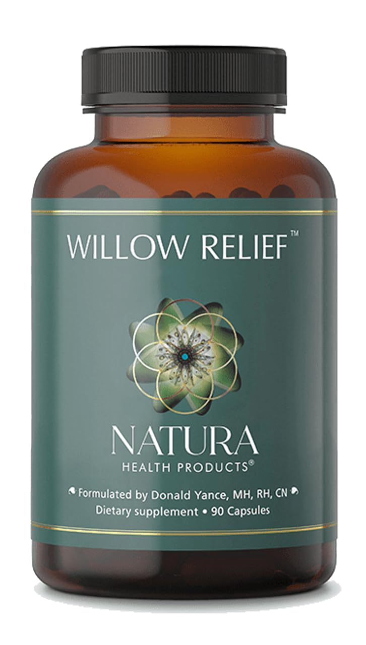 Natura Health Products Willow Relief Supplement - Enhances Muscle Relaxation - Featuring White Willow Bark, Turmeric, Boswellin Super Indian Frankincense, Corydalis Rhizome (90 Capsules) Natura Health Products buy supplements canada