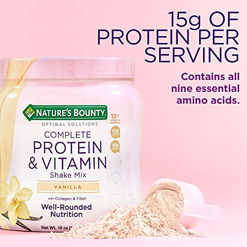 Nature's Bounty Complete Protein & Vitamin Shake Mix with Collagen & Fiber, Contains Vitamin C Nature's Bounty buy supplements canada