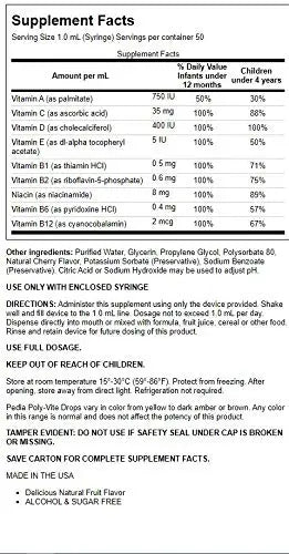 Pedia Poly-Vite Drops 1 2/3 fl Ounce Liquid B Protected buy supplements canada