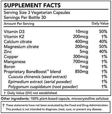 Nature Restore BoneBoost, Natural Bone Health Supplement, 60 Capsules, Manufactured in USA, Non GMO, Gluten Free Nature Restore buy supplements canada