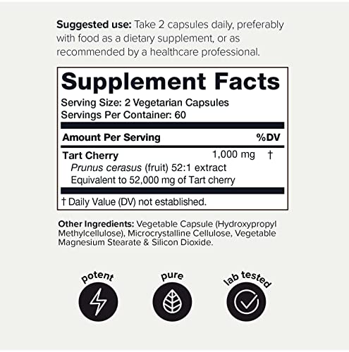 Toniiq Ultra High Strength Tart Cherry Capsules - 52,000mg 52x Concentrated Extract Toniiq buy supplements canada