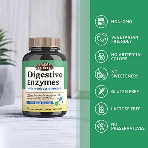 Elixeed Digestive Enzymes Plus Probiotics & Prebiotics, 22 Digestive Enzymes with Amylase Elixeed buy supplements canada