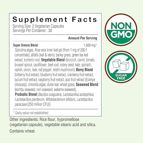 Country Farms Super Greens Vegicaps, 32 Super Foods, Whole Food Supplement, Greens, Fruit, Vegetables, Mushrooms & Probiotics, Rich in Antioxidants & Phytonutrients, 60 Count, 30 Servings Country Farms buy supplements canada