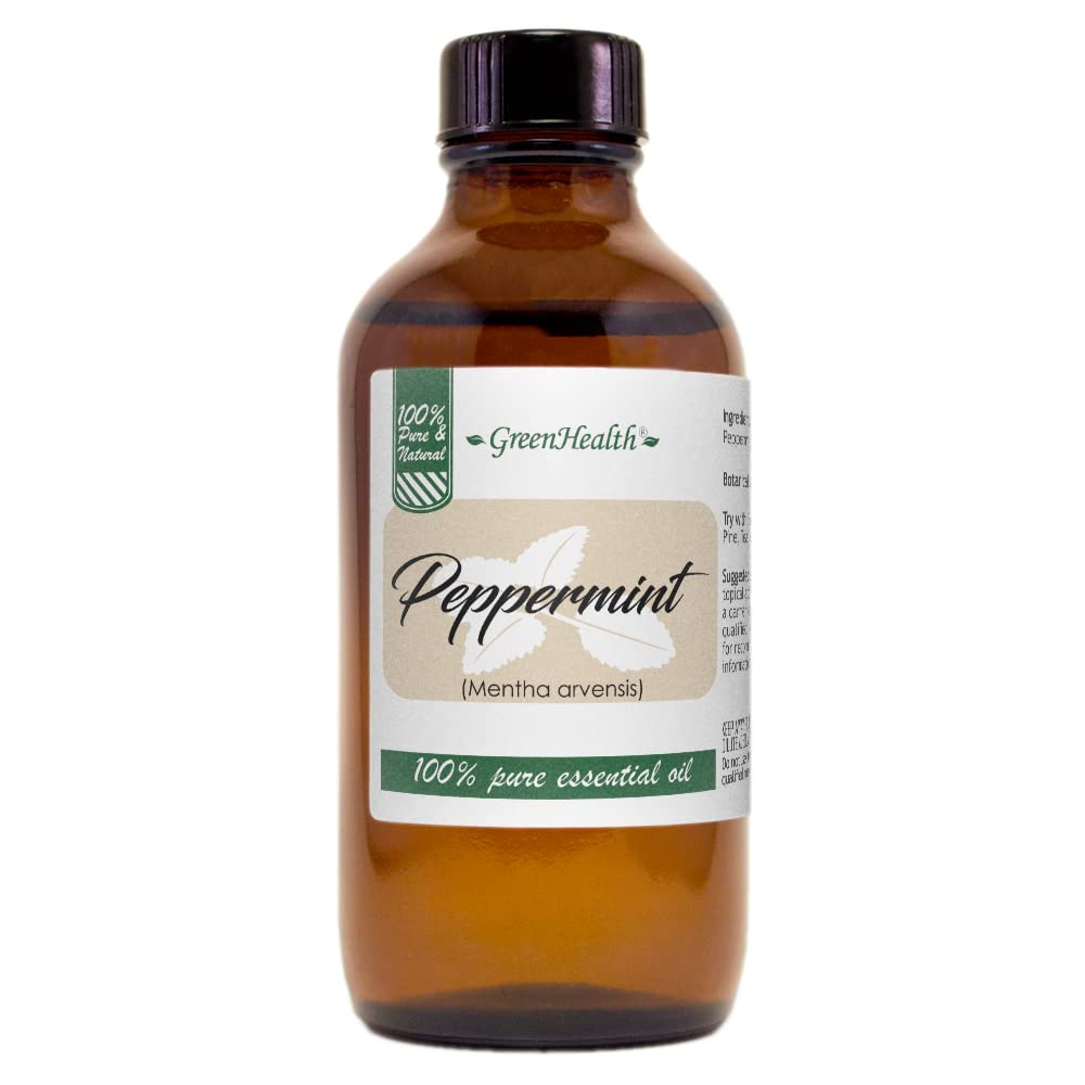 Peppermint Essential Oil - 4 fl oz - 100% Pure Essential Oil - GreenHealth GreenHealth buy supplements canada