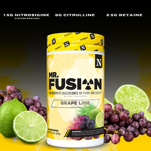 Nutrithority Mr.Fusion Pre Workout Supplement, Pineapple Punch, 40 Servings Nutrithority buy supplements canada