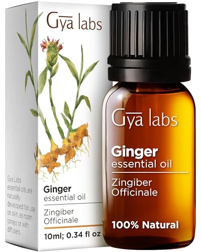 Gya Labs Ginger Oil for Comfort - Natural Ginger Essential Oil for Massage Oil - Ginger Oil Gya Labs buy supplements canada