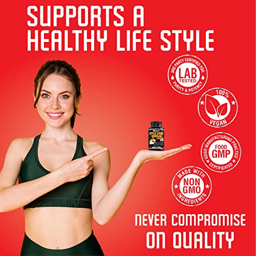 Apple Cider Vinegar Capsules - 5050mg Formula Pills with Black Pepper Extract BEBEFEN buy supplements canada