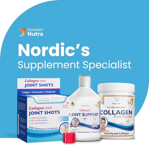 Swedish Nutra Collagen 10000 Joint Shots | High Strength Type 1, 2 & 3 Collagen for Body, Joints & Ligaments Swedish Nutra buy supplements canada