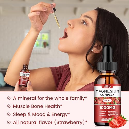 Triple Magnesium Complex Supplement, Magnesium Glycinate, Blend, Citrate Liquid Drops dilib buy supplements canada