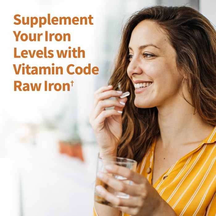 Garden of Life Vitamin Code Raw Iron Supplement - 30 Vegan Capsules, 22mg Once Daily Iron, Vitamins C, B12, Folate, Fruit, Veggies & Probiotics, Iron Supplements for Women Garden of Life buy supplements canada