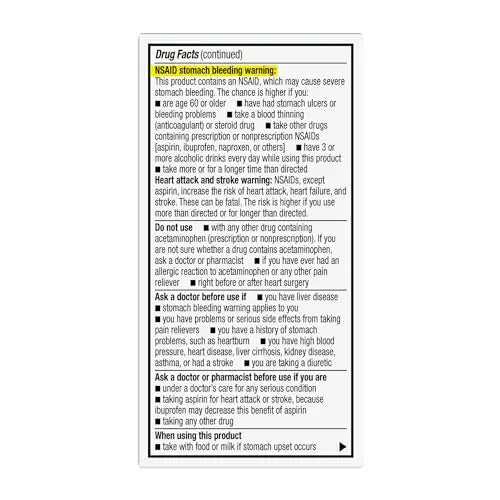 GoodSense Dual Action Acetaminophen and Ibuprofen (NSAID) Tablets, 250 mg/125 mg, Back Pain, 72 Count GoodSense buy supplements canada