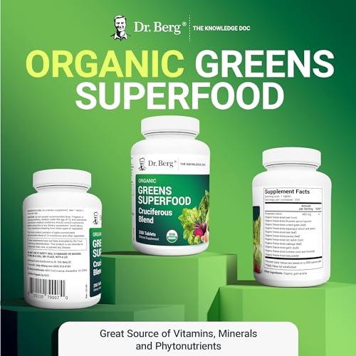 Dr. Berg's Greens Superfood Cruciferous Vegetable Tablets - Vegetable Supplements Dr. Berg Nutritionals buy supplements canada