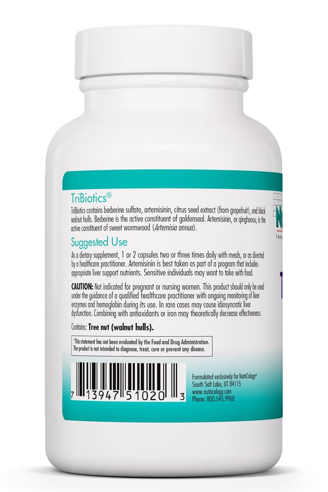 Nutricology TriBiotics - Berberine Artemisinin Botanical Blend - Gastrointestinal Support - Hypoallergenic - 45 Servings - 90 Capsules Allergy Research Group buy supplements canada