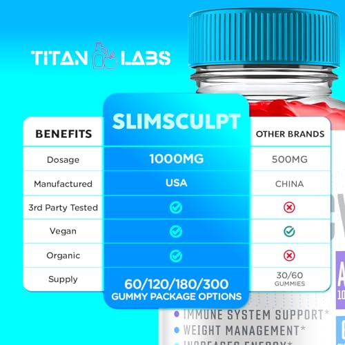 (3 Pack) Slimsculpt Keto ACV Gummies, Slim Sculpt Keto ACV Gummies Advanced Weight Loss 1000MG Titan Labs buy supplements canada