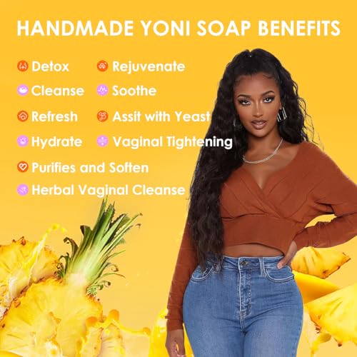 2 PCS Yoni Soap Bars Feminine Wash, 100% Natural Organic Yoni Bar Soap for Women Ph Balance Yoni BASSI buy supplements canada