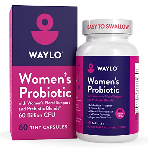 Probiotics for Women | Easy to Swallow Tiny Capsule | with Prebiotics, 60 Billion CFUs Waylo buy supplements canada