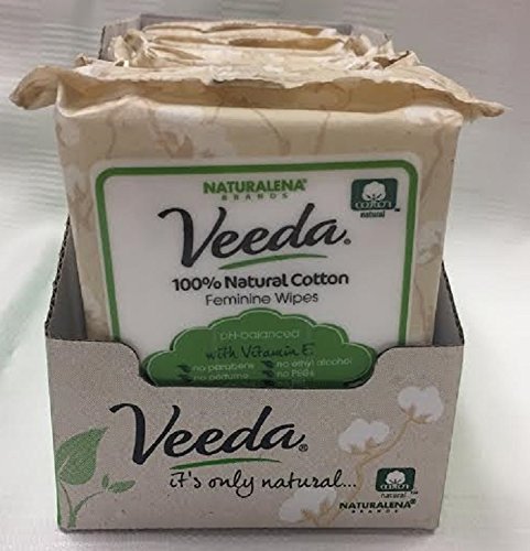 Veeda 100% Natural Cotton PH Balanced Hypoallergenic Feminine Wet Wipes, Safe Cleansing Cloths Veeda buy supplements canada