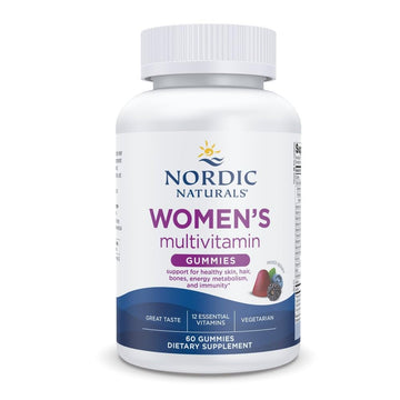 Nordic Naturals Women's Multivitamin Gummies, Mixed Berry - 60 Gummies - Support for Healthy Skin, Hair, Bones, Energy & Immunity - Non-GMO, Vegetarian - 30 Servings Nordic Naturals buy supplements canada
