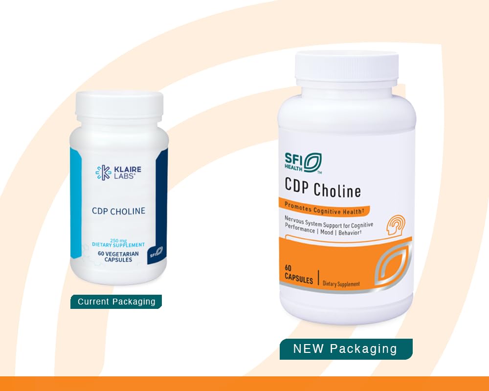 Klaire Labs SFI Health CDP Choline 250mg - Soy-Free Choline Supplements - Cognizin Citicoline to Help Support Memory, Focus & Attention - Bioavailable Active Form, Hypoallergenic (60 Capsules) SFI Health buy supplements canada