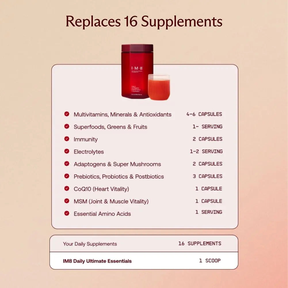 IM8 Daily Ultimate Essentials All-in-One Multivitamin Supplement (30 Servings, Starter Kit - Scoop + Tumbler Included) IM8 buy supplements canada