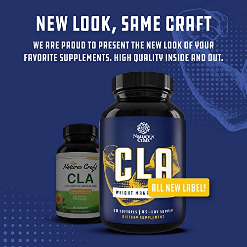 CLA Diet Weight Loss Pills - Women and Men - Pure Conjugated Linoleic Acid - Safflower Natures Craft buy supplements canada