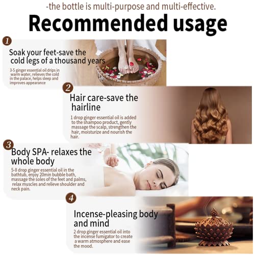 (2pc 60ml) Belly Drainage Ginger Oil, Slimming Tummy Ginger Oil, Ginger Oil Drainage Massage YG LianKai buy supplements canada