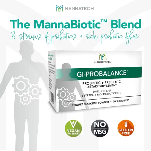 Mannatech Prebiotics and Probiotics, 30 Slimsticks, Yogurt Flavor, GI-ProBalance w/MannaBiotic Blend Mannatech buy supplements canada