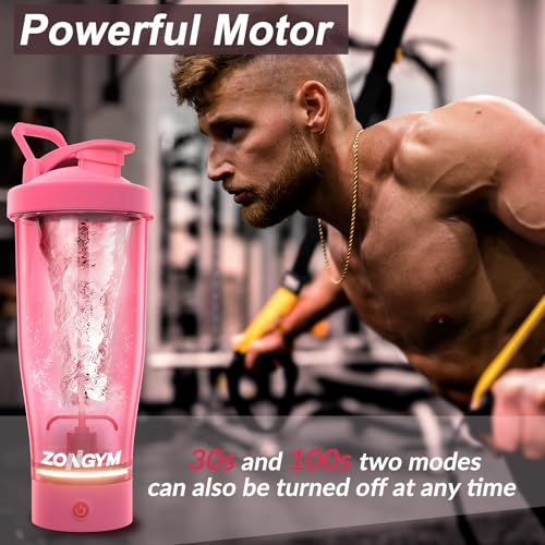 Electric Protein Shaker Bottle, 24 oz USB Rechargeable Blender Bottles, Shaker Bottles ZonGym buy supplements canada