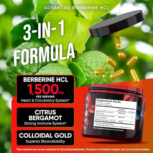 Berberine Supplement - Berberine 1500MG for Diet, GI Health & Water Loss - Pure Berberine JOYLI Nutrition buy supplements canada