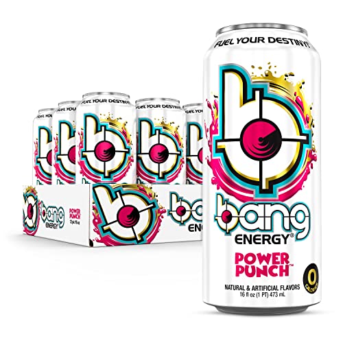 Bang Energy Power Punch, Sugar-Free Energy Drink, 16-Ounce (Pack of 12) BANG buy supplements canada