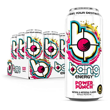 Bang Energy Power Punch, Sugar-Free Energy Drink, 16-Ounce (Pack of 12) BANG buy supplements canada
