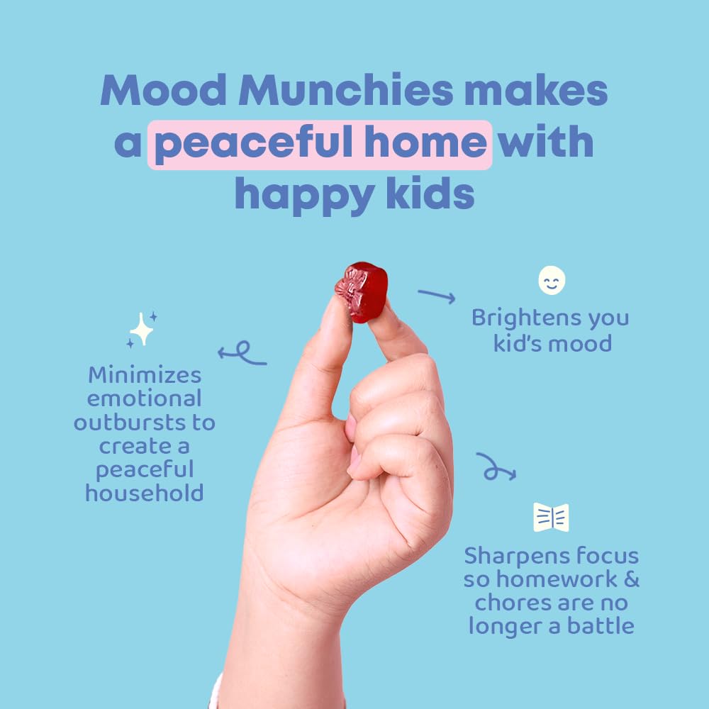 JoySpring Mood Munchies Saffron Gummies for Kids 4+ | Saffron Extract Supplement with GABA, Passion Flower & St Johns Wort | Sugar Free Vegan Brain Support & Kids Focus Gummies | Crafted in USA JoySpring buy supplements canada