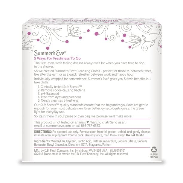 Summer's Eve Feminine Cleansing Cloths | Sensitive Skin | 16 Each | Pack of 2 Pink Rhyme buy supplements canada