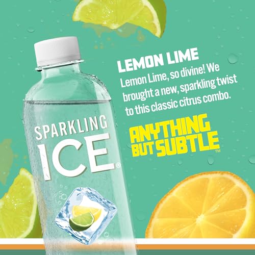 Sparkling Ice, Lemon Lime Sparkling Water, Zero Sugar Flavored Water, with Vitamins Sparkling ICE buy supplements canada