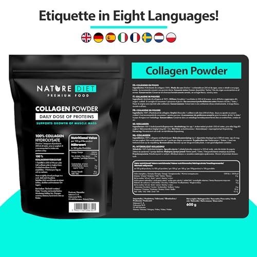 Nature Diet - Collagen Powder 600 g | Hydrolysate | Unflavored | Collagen Peptides | Source of Protein Nature Diet buy supplements canada
