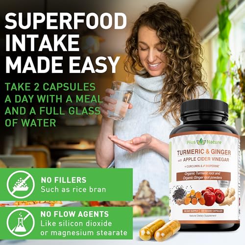 PIUS NATURE Turmeric Curcumin and Ginger with Apple Cider Vinegar, USDA Organic PIUS NATURE buy supplements canada