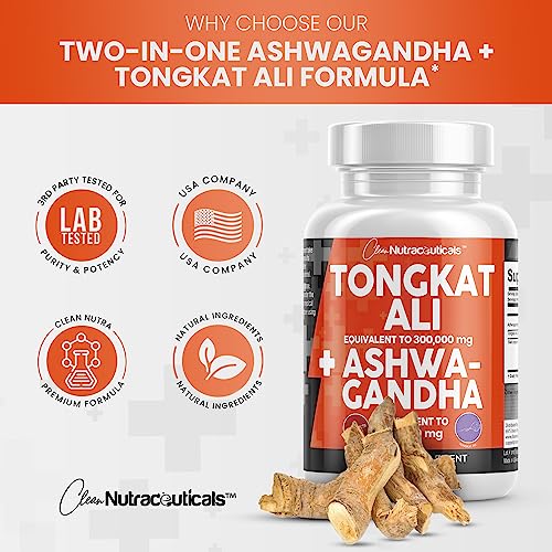Clean Nutraceuticals Tongkat Ali 300,000mg and Ashwagandha 100,000mg Clean Nutraceuticals buy supplements canada