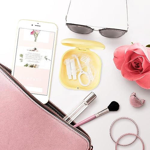 Retainer Case with Mirror and Vent Holes, Cute Retainer Holder Case Compatible with Invisalign Heigoeost buy supplements canada