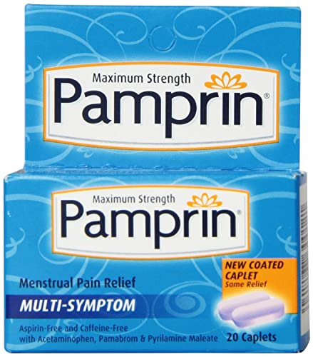 Pamprin, Menstrual Pain Relief Multi-Symptom Caplets, Maximum Strength, 20 Count Pamprin buy supplements canada
