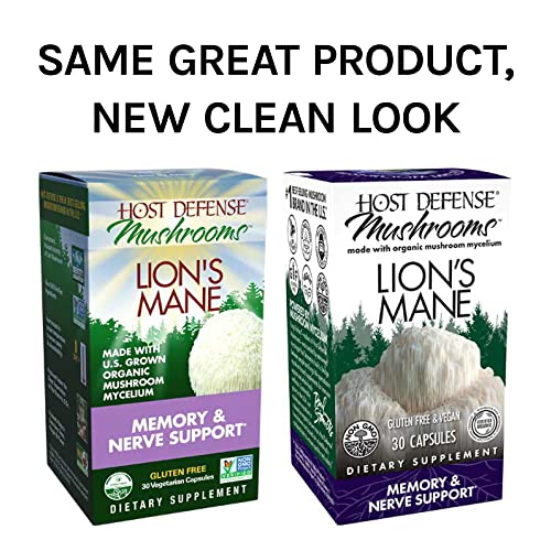 Host Defense, Lion's Mane Capsules, Promotes Mental Clarity, Focus and Memory Host Defense buy supplements canada