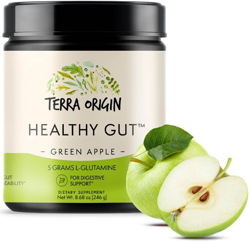 Healthy Gut Green Apple | 30-Servings with L-Glutamine, Zinc, Glucosamine, Slippery TERRA ORIGIN buy supplements canada