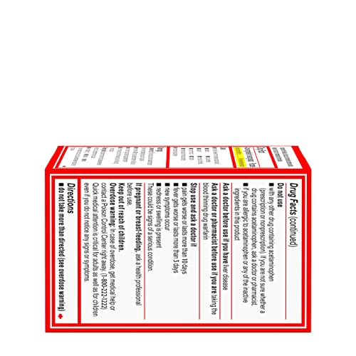 Tylenol Extra Strength Acetaminophen Rapid Release Gels for Pain & Fever, 50 Count Tylenol buy supplements canada