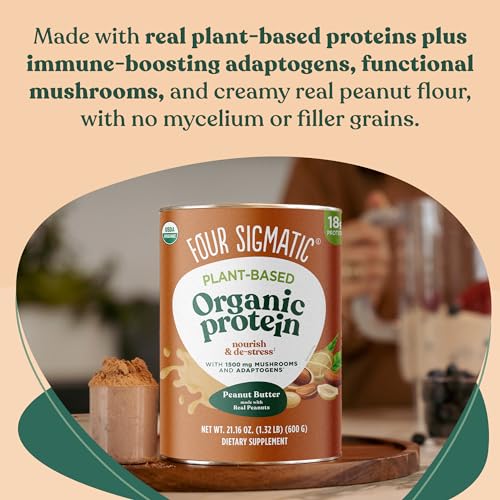 Four Sigmatic Organic Plant-Based Protein Powder Peanut Butter Protein with Lion’s Mane Four Sigmatic buy supplements canada