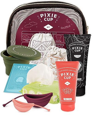 Pixie Menstrual Disc Kit - Best Period Disc Starter Kit - 2 Discs, 20 Wipes, Wash, Lube, Public Restroom Pixie Cup buy supplements canada