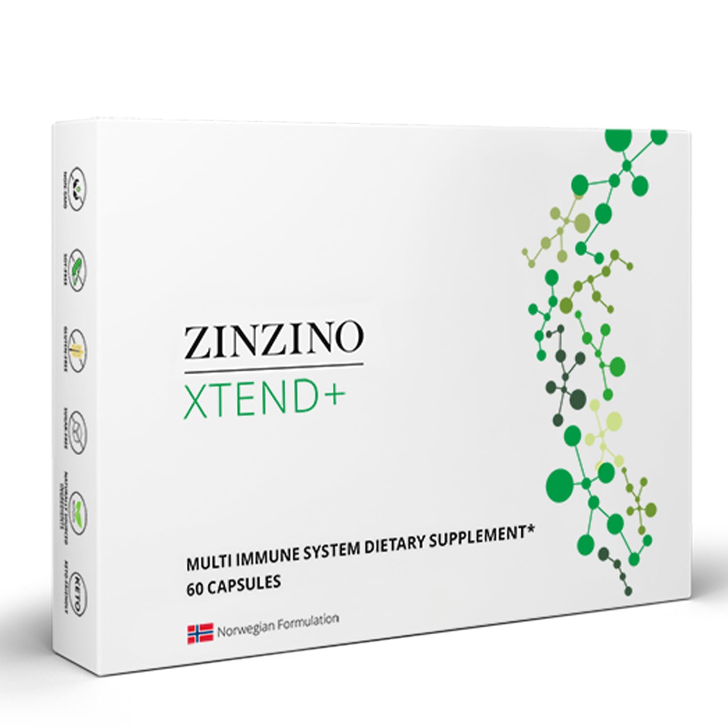 Zinzino Xtend + - Multi Immune Supplement - Essential Vitamins, Minerals & Vitamin C for Immune Support, Energy & Focus - 60 Capsules ZINZINO buy supplements canada