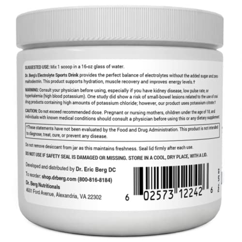 Dr. Berg's Electrolyte Sports Drink - Sugar Free Electrolyte Powder - No Maltodextrin Dr. Berg Nutritionals buy supplements canada