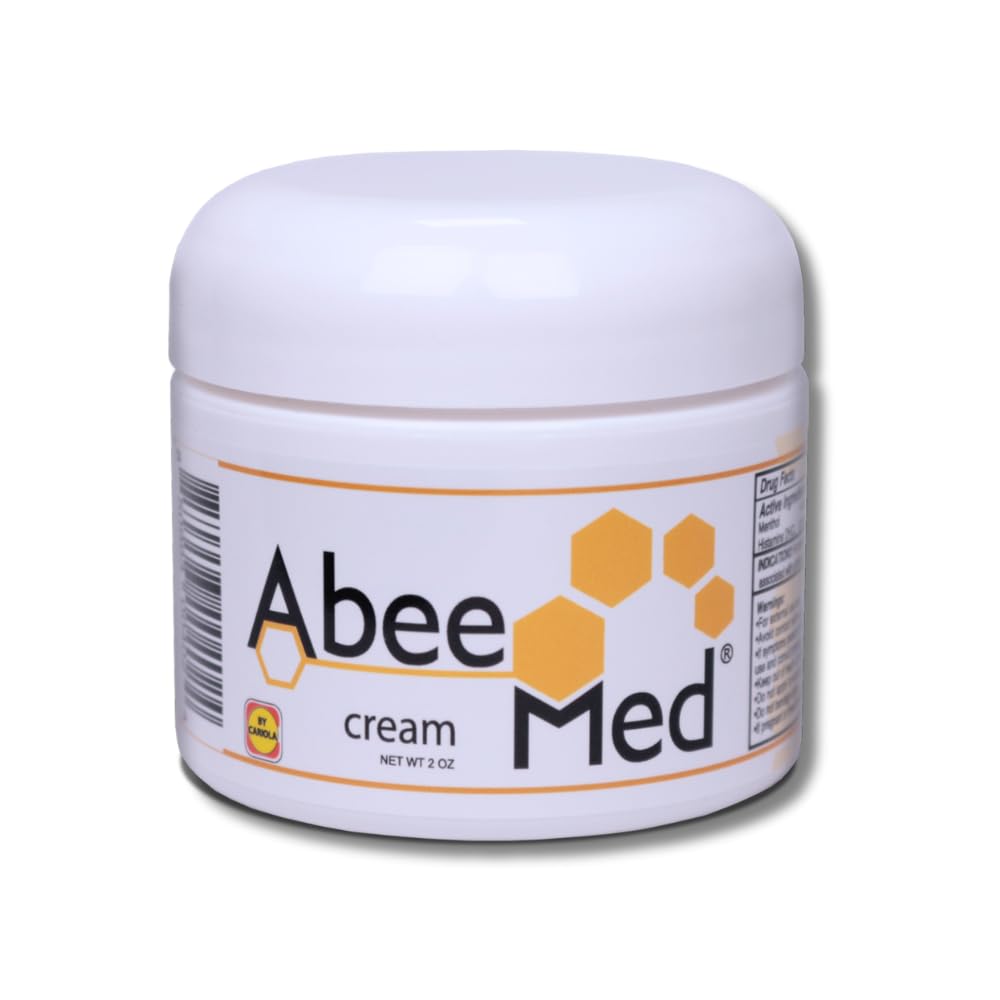 AbeeMed Cream Bee Venom Apitoxin for Aches - Menthol - Histamine DHCL - Bee Polen - Chamomile - Support for Neck and Backache - Supports Joint & Muscle Discomfort - Sprains, Bruises and Strains V2 ABEE MED buy supplements canada