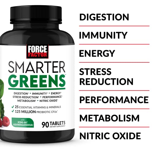 FORCE FACTOR Smarter Greens Tablets, Greens Supplement with 25+ Superfoods and Antioxidants Force Factor buy supplements canada