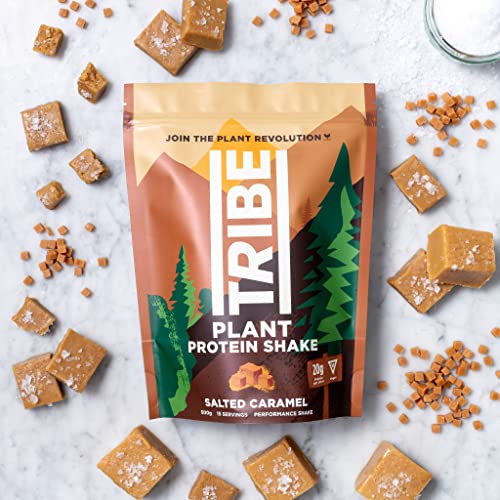 TRIBE Vegan Protein Powder - Salted Caramel - Pea and Rice Protein Blend - Vegan TRIBE buy supplements canada