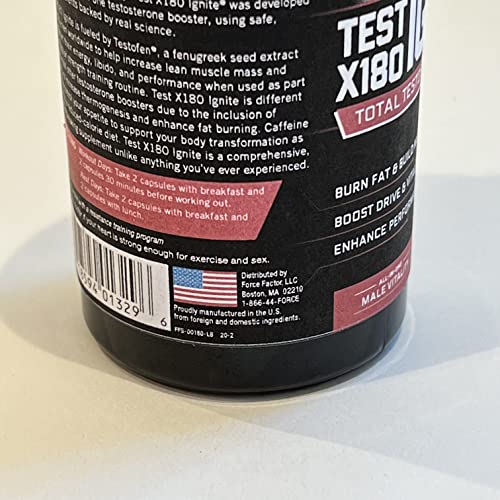 FORCE FACTOR Test X180 Ignite Testosterone Booster for Men, Testosterone Support Force Factor buy supplements canada
